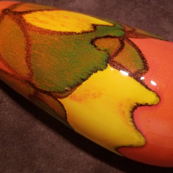 1970s Vintage Poole Pottery Vase Delphis 15 Abstract signed by Elaine Martin - Picture 7 of 17